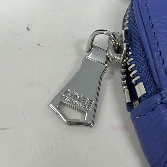 Aimee Kestenberg Leather Crossbody Bag Just Saying Lapis Blue - Picture 11 of 14